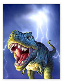 Plakat  T.Rex in the storm - Jerry LoFaro
