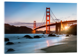 Akrylbillede  Golden Gate Bridge mystical - Matteo Colombo