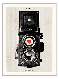 Plakat  Vintage camera - Make Magic Happen - Nory Glory Prints