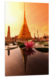 Print på skumplade  Wat Phra Kaew tempel, Thailand