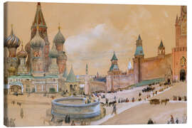 Lærredsbillede  Moscow (Kremlin and St. Basil's Cathedral) - Albert Edelfelt