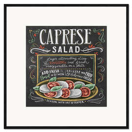 Kunsttryk i ramme  Caprese salat opskrift (engelsk) - Lily & Val