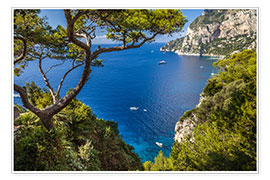 Plakat  Wonderful sea view in Capri (Italy) - Christian Müringer