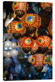 Lærredsbillede  Mosaic lanterns in Istanbul