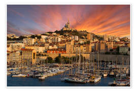 Plakat  Marseille sunset - Vincent Xeridat