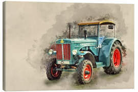Lærredsbillede  Hanomag tractor Oldtimer - Peter Roder