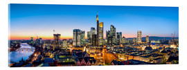 Akrylbillede  Skyline panorama from Frankfurt - Jan Christopher Becke