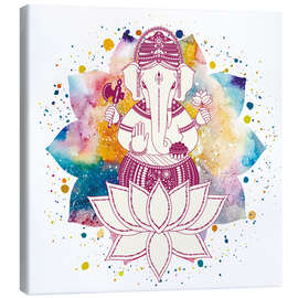 Lærredsbillede  Ganesha i akvarel