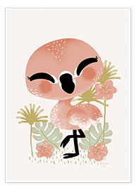 Plakat  Animal friends - Flamingoen - Kanzilue