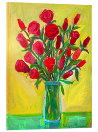 Akrylbillede  Red roses III - Diego Manuel Rodriguez