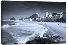 Lærredsbillede  Leme and Copacabana beach in Rio de Janeiro, Brazil. - Alex Saberi