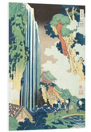 Print på skumplade  Ono Waterfall on the Kisokaido - Katsushika Hokusai