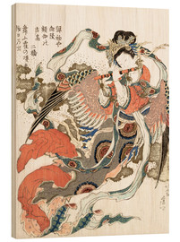Print på træ  Mystical Bird (Karyobinga) - Katsushika Hokusai