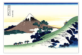 Plakat  The Inume Pass in Kai Province - Katsushika Hokusai