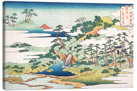 Lærredsbillede  The Sacred Spring at Jogaku - Katsushika Hokusai