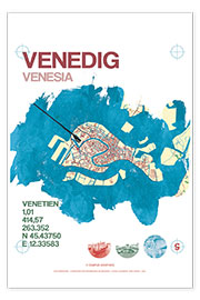 Plakat  Venice city motif card - campus graphics