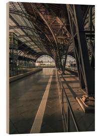 Print på træ  Leipzig Hauptbahnhof in the sunlight - Sven Hilscher