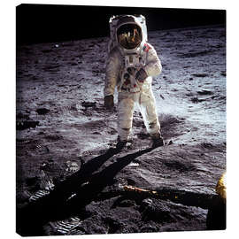 Lærredsbillede  Første skridt af mennesket på månen - NASA
