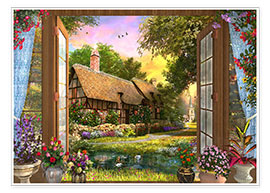 Plakat  Cottage View Sunset - Dominic Davison