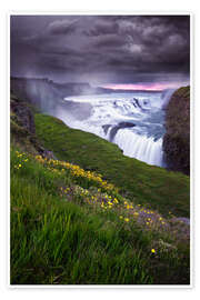 Plakat  Gullfoss Waterfall Iceland - Dennis Fischer