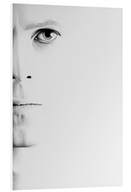Print på skumplade  David Bowie minimal portræt - Ileana Hunter