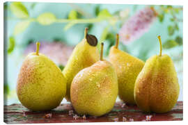 Lærredsbillede  Five pears - K&L Food Style
