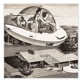 Plakat  Vintage UFO