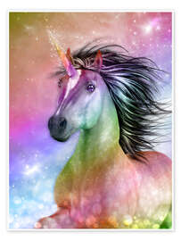 Plakat  Unicorn - Vær autentisk - Dolphins DreamDesign