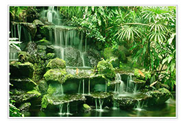 Plakat  Erawan waterfall in Thailand
