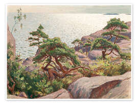 Plakat  Landskap med tallar - Väinö Blomstedt