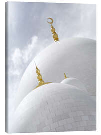 Lærredsbillede  white cupolas of sheikh zayed mosque