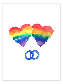 Plakat Rainbow Love
