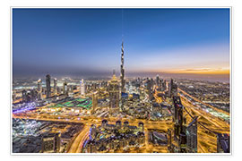 Plakat  Dubai City Sunset - Dieter Meyrl