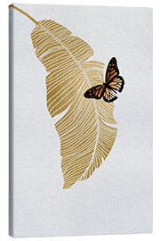 Lærredsbillede  Butterfly & Palm - Orara Studio