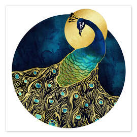 Plakat  Golden Peacock - SpaceFrog Designs