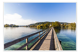 Plakat  Bridge to the monastery Werd on Lake Constance in Switzerland - Dieterich Fotografie