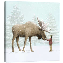Lærredsbillede  Winter Moose - Eric Fan