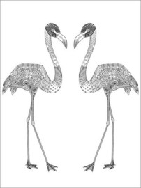 Mal selv plakat  Flamingopar - Sharon Turner