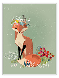 Plakat Fox in the spring