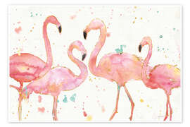 Plakat  Flamingofeber I - Anne Tavoletti