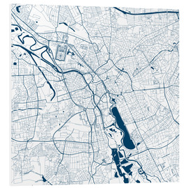 Print på skumplade  City map of Hannover - 44spaces