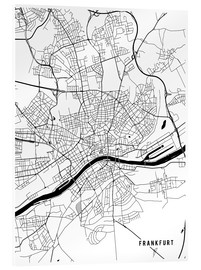 Akrylbillede  Frankfurt Germany Map - Main Street Maps