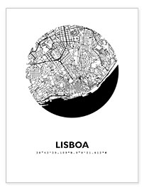 Plakat  City map of Lisbon - 44spaces