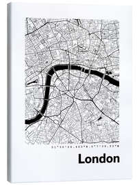 Lærredsbillede  Bykort over London III - 44spaces
