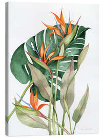 Lærredsbillede  Botaniske Paradisfugle - Kathleen Parr McKenna