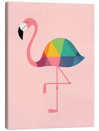 Lærredsbillede  Rainbow Flamingo - Andy Westface