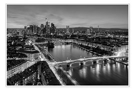 Plakat  Frankfurt skyline black-and-white - Michael Valjak