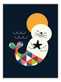 Plakat  Seals Mermaid - Andy Westface