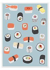 Plakat  Sushi fra Maki til Nigiri - Nic Squirrell