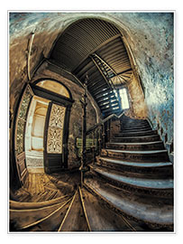 Plakat Old forgotten staircase